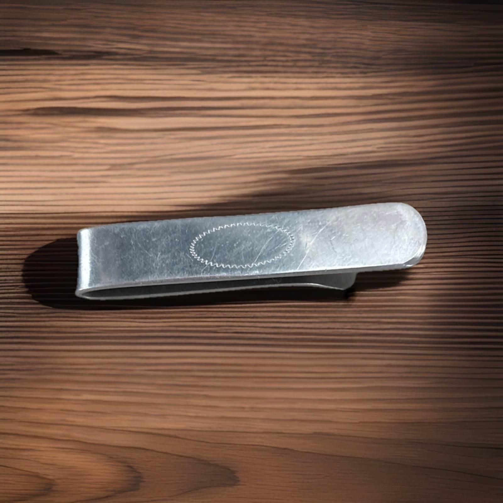 925 Sterling Silver Rectangular Engravable Money … - image 1