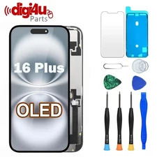 OLED For iPhone 16 Plus Screen Replacement 16+ FHD Display Digitizer Repair Kit
