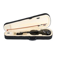New 3/4 Size Acoustic Violin Fiddle w/ Case Bow Rosin Black for Kids Gifts