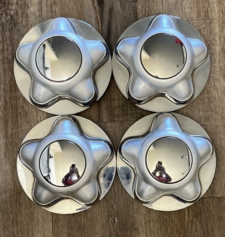 Juego de tapas centrales Ford F-150 1997-2003 cromadas plateadas OEM F65A-1A096-CA Foto 2 de 4