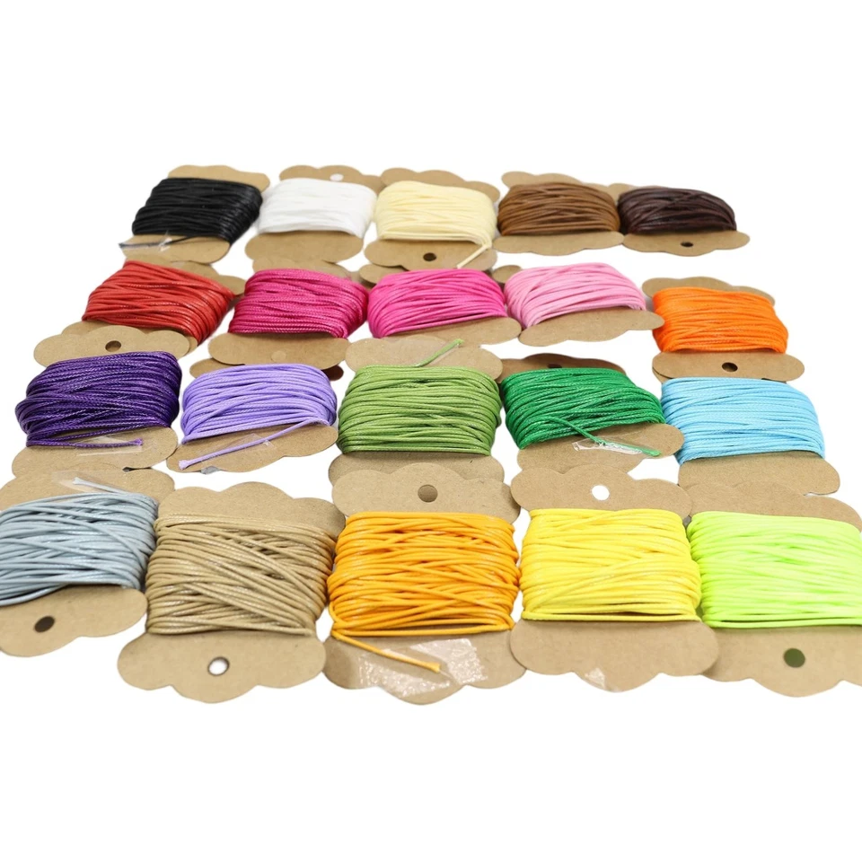 200 Yards Korean Waxed Cord String Thread 1mm for Bracelet Necklace 20 Color - Image 4 of 4