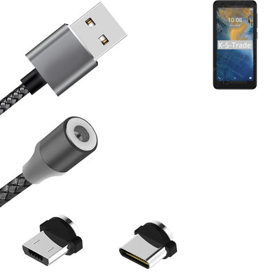 Daten-Lade-Kabel für ZTE Blade A31 Lite mit USB-Typ C und Micro-USB-Adapter