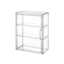 Clear Acrylic Display Case 3 Tiers Storage Box Magnetic Door Wall Mount