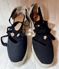 Castaner Chiara Shoes Wedge Heal Espadrilles Black Size 39  Worn Once