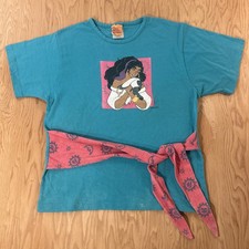 Vtg 90s Esmeralda Shirt Kids Large 10-12 Hunchback Of Notre Dame Disney Cute