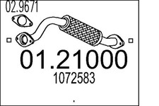 Abgasrohr MTS 01.21000 für FOCUS FORD Mittelschalldämpfer 1 Turnier DNW DAW DBW