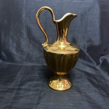 Antique George V (1930s) Crown Devon 24ct Gold Plated 11”/27cm Ironstone Pitcher