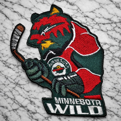 MINNESOTA  WILD NHL HOCKEY EMBROIDERED IRON/SEW ON PATCH 3''X3.75'' FREE SHIPPING