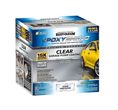 Rust-Oleum 292514 EpoxyShield Premium Floor Coating Kit, Clear 90oz