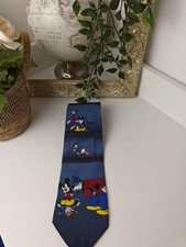 Disney Krawatte - Vintage - mit Mickey, Donald und Dingo - Sammlerstück