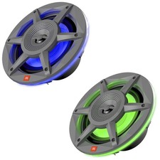 2x JBL Stadium 6.5" 300 Watts Max Power 2-Way Marine Audio RGB LED Speakers