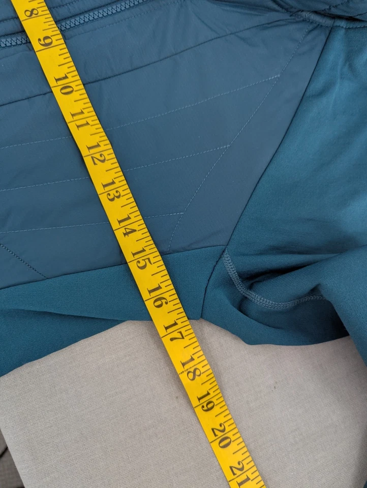 Smartwool 女式 Smartloft 全拉链夹克绿色 SZ 大号口袋羊毛混纺 — 第 4/4 张图片