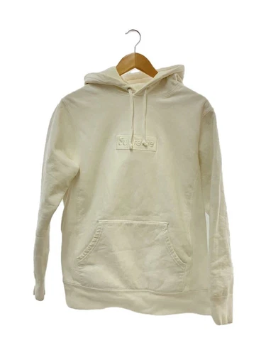 Felpa Supreme con cappuccio M cotone bianco tinta unita usata