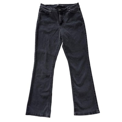 Levis 512 Perfectly Slimming Bootcut Jeans Black Faded Denim Womens Size 12