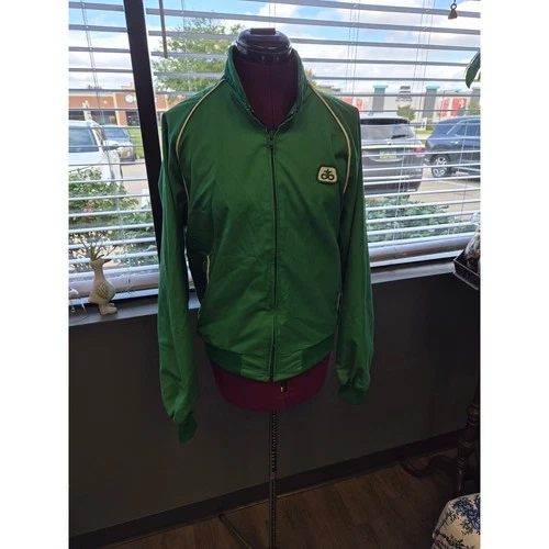 Vintage Swingster Pioneer Seed Green Bomber Jacket M USA image 3