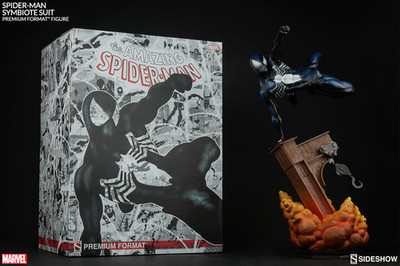 Sealed! SIDESHOW SPIDER-MAN SYMBIOTE COSTUME PREMIUM FORMAT FIGURE BLACK Statue