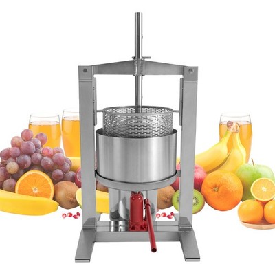 20L Fruit Press Crusher with Hydraulic Jack Grinder Apple Juice Wine Cider Press