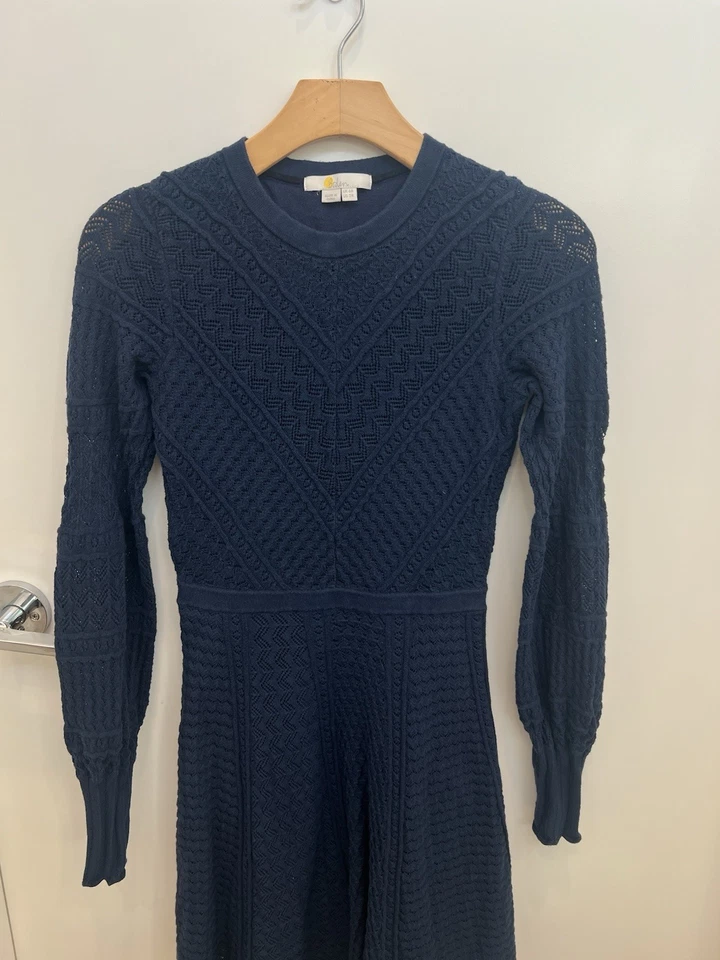 Boden длинным рукавом вязаное платье темно-синий размер 2 - Изображение 3 из 4