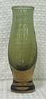 Vintage Murano? Sommerso Art Glass Vase Olive Green Amber Mid Century Modern MCM