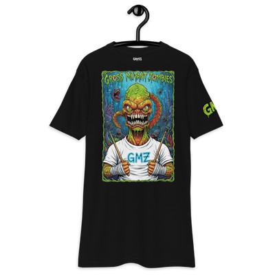 GROSS MUTANT ZOMBIES | GMZ | MUTATED STREETWEAR OCTOPUS DRUMMER ZOMBIE T-SHIRT