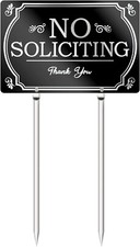 No Soliciting Yard Sign with Stake,No Soliciting Sign Style1 