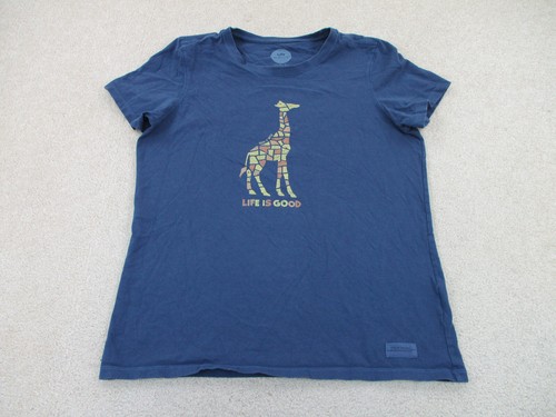 Life Is Good Shirt Women Medium Blue 