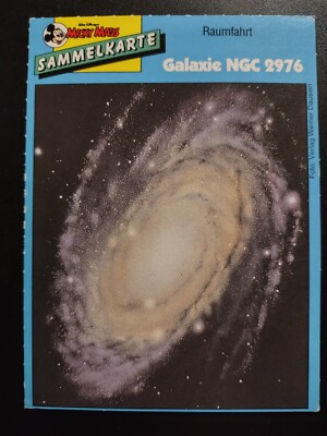 2 Stück Sammelkarte Micky Maus Magazin Galaxie NGC 2976 - Galaxie NGC 6946