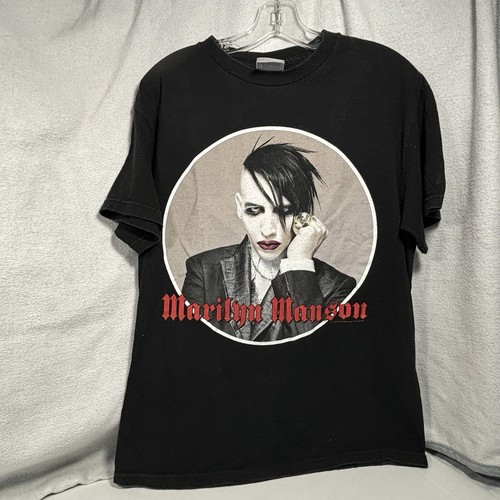 Y2k 2004 Vintage Marilyn Manson Shirt Against All Gods Sz M - Picture 1 of 9