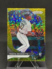 Travis Demeritte 2020 Panini Prizm #114 Gold Donut Circles /10 Tigers Rookie RC