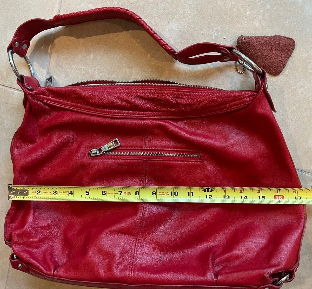 Cape Cod Leather Amalfi Satchel Bag. Soft red pebble… Gem