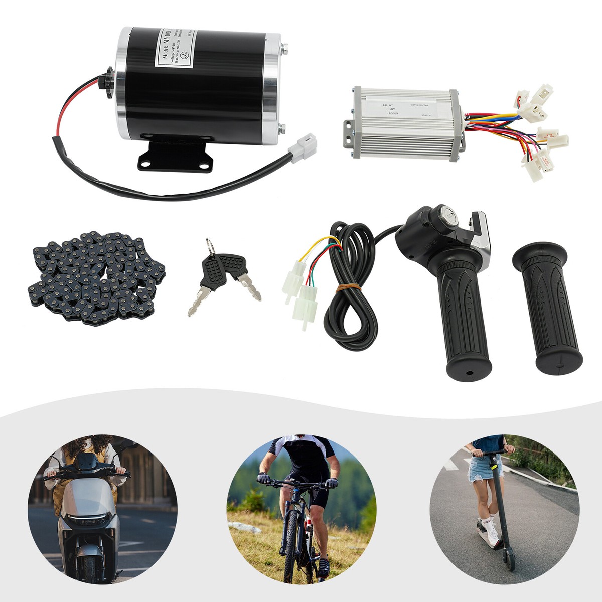 48V 1000W Brush Motor Controller Conversion Kit for Electric