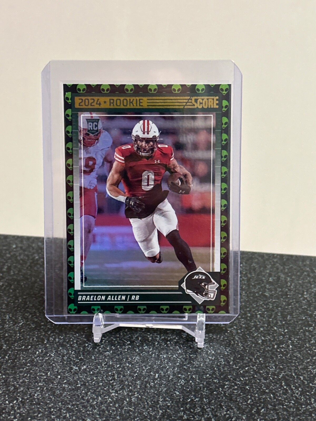 2024 Score Braelon Allen Extraterrestrial Alien Border Holo Case Hit SSP RC #390