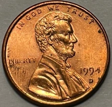 1994 D Lincoln Memorial Penny Error Variety Coin RPM DDO RED Cent LP - 023