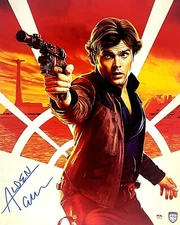 ALDEN EHRENREICH Signed STAR WARS "Han Solo" 16x20 Photo PSA/DNA & Official Pix