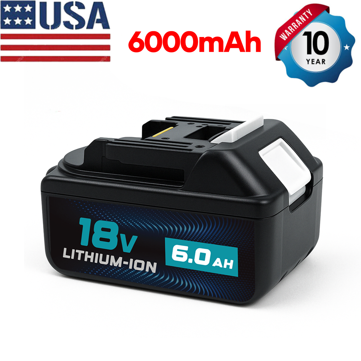 4-Pack BL1860B Replacement Batteries For Makita 18V LXT Tools - 6.0Ah Lithium Ion Power Source
