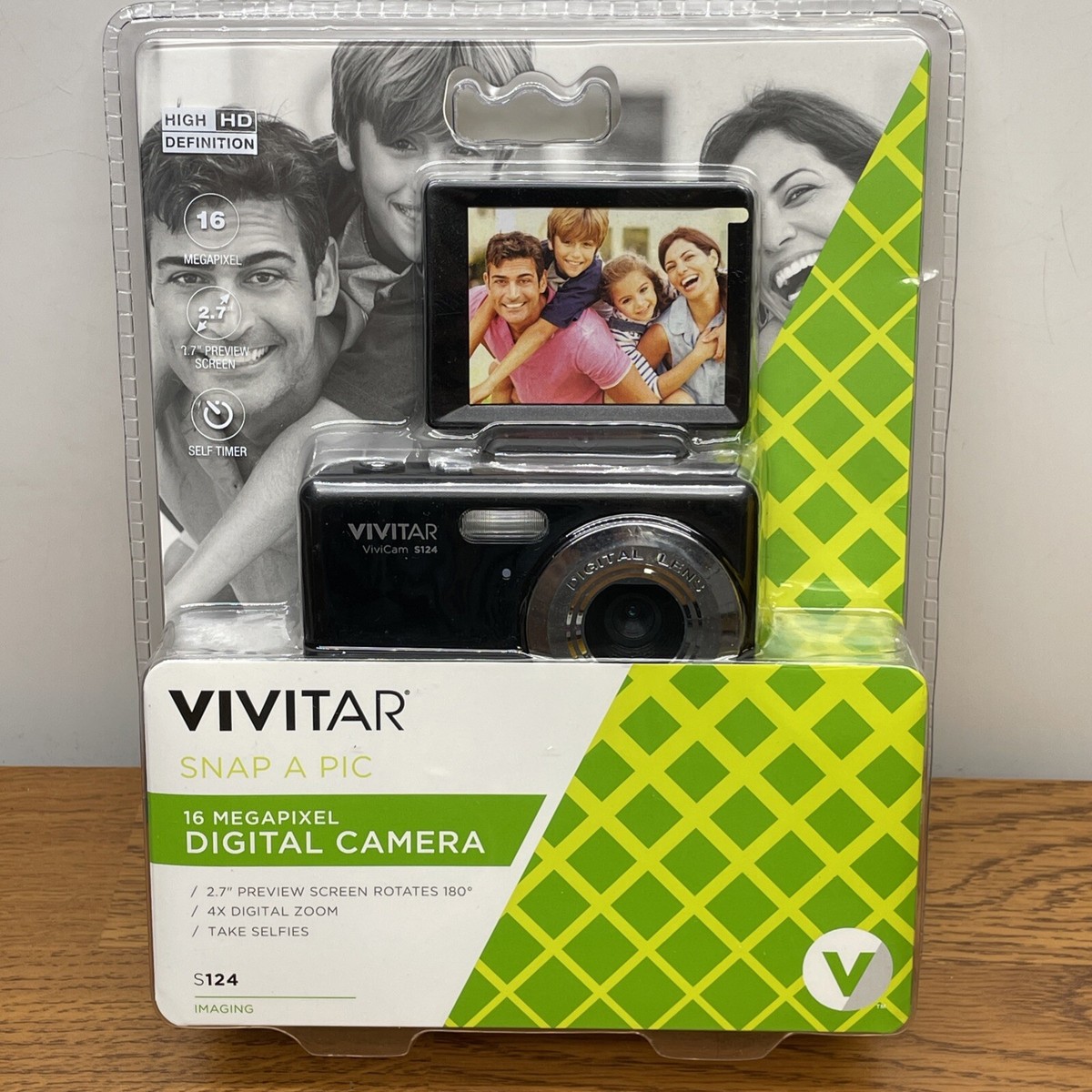 NEW Vivitar ViviCam S124 16MP Digital Camera 4x Zoom - Silver