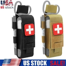 Tactical MOLLE EMT EMS TQ Tourniquet Pouch Holder Belt Trauma Shear Slot Holster
