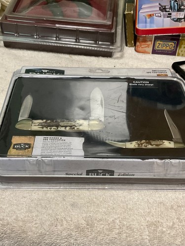 NIB Buck Knife Set 389 Canoe and 385 Toothpick