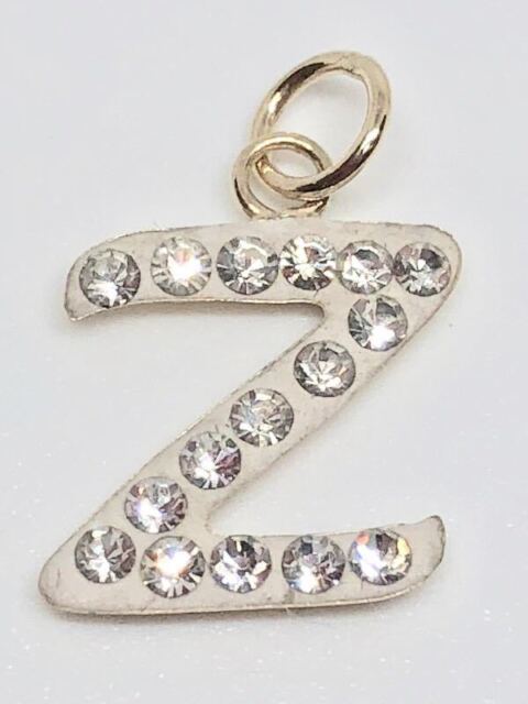 New 9ct 9k Solid Yellow Gold Diamond Initial Z Pendant