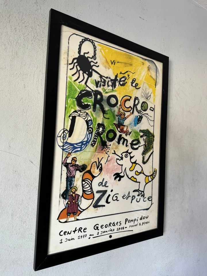 PÓSTER LITOGRÁFICO ABSTRACTO FRANCÉS MODERNO VINTAGE NIKI DE SAINT PHALLE PARÍS ANTIGUO Foto 3 de 4