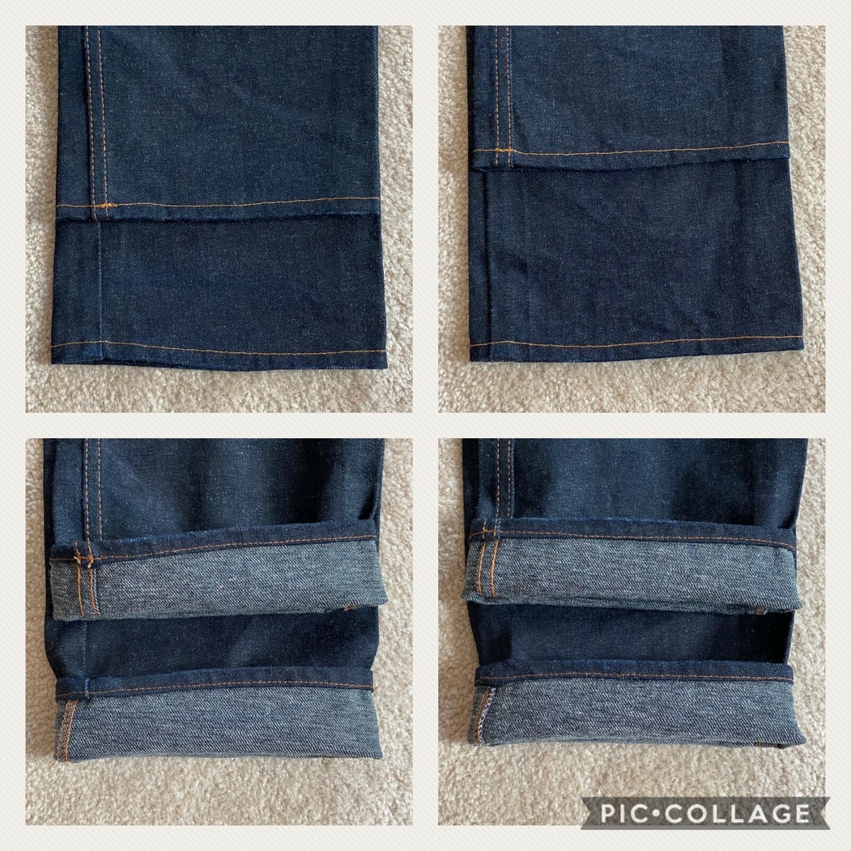Naked & Famous Hemmed Mens 33 WeirdGuy Denim Jeans Deep Naked & Famous Hemmed Mens 33 WeirdGuy Denim Jeans Deep
