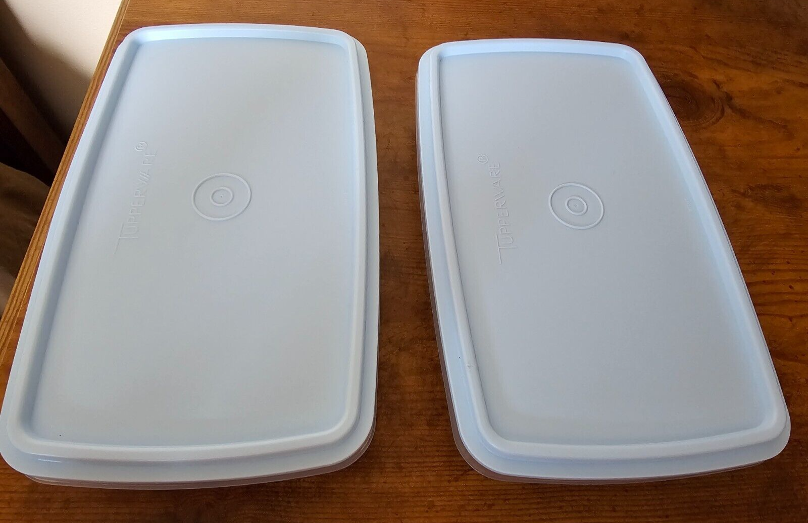 Tupperware 81610 Bacon Deli Meat Keeper Storage Container Light Blue