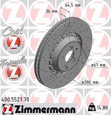 2x ZIMMERMANN 400.5527.70 Bremsscheibe f&uuml;r MERCEDES-BENZ