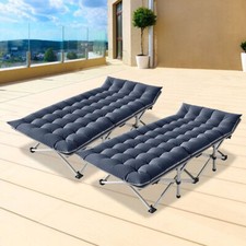 NAIZEA Folding Cot Set Of 2 Camping Cots Sleeping Heavy Duty Portable Bed w/Bag