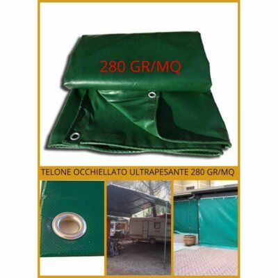 Telone Mimetica Occhielli 3x2 Mt 120g/mq, Polietilene, Impermeabile, Resistente UV - HAND