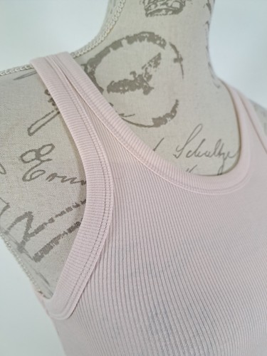 WEEKDAY Ribbed Tank Top Trägershirt Dusty Pink Sleeveless Close Slim Fit Size Small - Bild 9 von 18