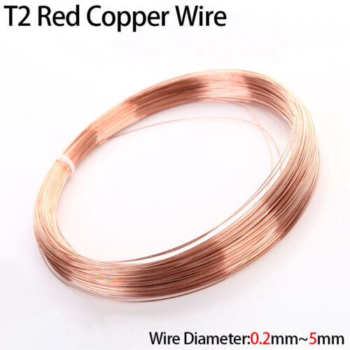 99,9 % T2 fil rond massif cuivre rouge pur pureté fil non couché diamètre 0,2 ~ 5 mm - Photo 1 sur 12
