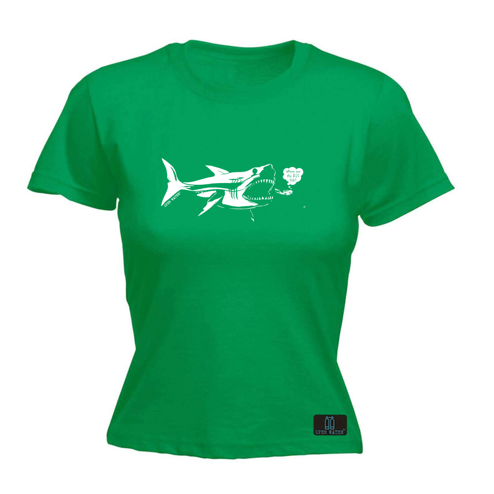 Scuba Diving Ow Where Are The Big Fish - Womens T Shirt Funny T-Shirt Novelty