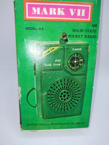 Mark 8 Solid State Am Pocket Radio New In Box Model K9 - Picture 2 of 8