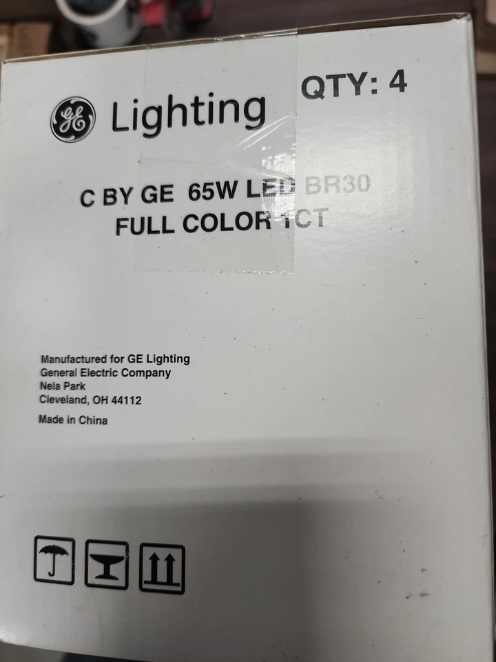 4 C by GE LED BR30 Full Color Smart Bulb Dimmable Alexa & Google NEW - Image 3 of 3